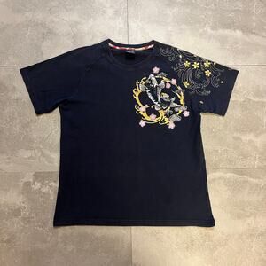 Vintage All-Over Print COI Graphic T-Shirt – Size Large